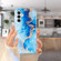 Samsung Galaxy A13 5G IMD Shell Pattern TPU Phone Case - Blue Gold Marble