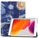 iPad 10.2 2021 / 2020 / 2019 Colored Drawing Horizontal Flip Leather Case with Three-folding Holder & Sleep / Wake-up Function - Starry Sky
