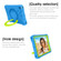 iPad 10.2 PC + Silicone Shockproof Combination Case with 360 Degree Rotating Holder & Handle - Blue+Green