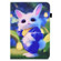 Colored Drawing Stitching Elastic Band Leather Smart Tablet Case iPad 10.2 2020 / 2019 / 10.5 2019 - Cute Rabbit