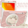 iPad 10.2 2021 / 2020 / 2019 Pure Color Silicone + PC Protective Case with Holder & Shoulder Strap - Sakura Pink
