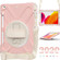 iPad 10.2 2021 / 2020 / 2019 Pure Color Silicone + PC Protective Case with Holder & Shoulder Strap - Sakura Pink