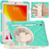 iPad 10.2 2021 / 2020 / 2019 Pure Color Silicone + PC Protective Case with Holder & Shoulder Strap - Mint Green