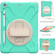 iPad 10.2 2021 / 2020 / 2019 Pure Color Silicone + PC Protective Case with Holder & Shoulder Strap - Mint Green