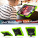 iPad 10.2 2021 / 2020 / 2019 Shockproof Silicone + PC Protective Case with Holder & Shoulder Strap & Pen Slot - Yellow Green
