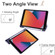 iPad 10.2 2021/2020/2019 Acrylic 3-folding Smart Leather Tablet Case - Purple