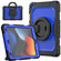 iPad 10.2 2021 / 2020 / 2019 Silicone + PC Tablet Case with Shoulder Strap - Black+Dark Blue