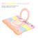 iPad 10.2 2019/10.2 2020/10.2 2021 Silicone + PC Full Body Protection Tablet Case With Holder & Strap - Colorful Rose Gold