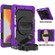 iPad 10.2 Shockproof Colorful Silica Gel + PC Protective Case with Holder & Shoulder Strap & Hand Strap & Pen Slot - Purple