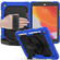 iPad 10.2 Shockproof Colorful Silica Gel + PC Protective Case with Holder & Shoulder Strap & Hand Strap & Pen Slot - Blue