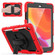 iPad 10.2 Shockproof Colorful Silica Gel + PC Protective Case with Holder & Shoulder Strap & Hand Strap & Pen Slot - Red