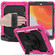 iPad 10.2 Shockproof Colorful Silica Gel + PC Protective Case with Holder & Shoulder Strap & Hand Strap & Pen Slot - Hot Pink