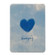 Magnetic Detachable Painted Tablet Leather Case iPad 10.2 2021 / 2020 / 2019 - Blue Heart