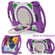 Cute Cat King Kids Shockproof Silicone Tablet Case with Holder & Shoulder Strap & Handle iPad 10.2 2019 / 2020 / 2021 / Pro 10.5 - Purple