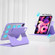 iPad 10.2 2019 / 2020 / 2021 Front Stand Rotating Clear Back Smart Tablet Case - Light Purple