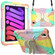 iPad mini 6 Beige PC + Silicone Anti-drop Protective Tablet Case with Butterfly Shape Holder & Pen Slot - Colorful Rose Gold