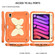 iPad mini 6 Beige PC + Silicone Anti-drop Protective Tablet Case with Butterfly Shape Holder & Pen Slot - Beige + Kumquat