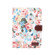 iPad mini 6 Flowers Cloth Pattern Horizontal Flip Leather Tablet Case with Sleep / Wake-up Function & Holder & Card Slots & Wallet - White