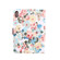 iPad mini 6 Flowers Cloth Pattern Horizontal Flip Leather Tablet Case with Sleep / Wake-up Function & Holder & Card Slots & Wallet - White