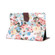 iPad mini 6 Flowers Cloth Pattern Horizontal Flip Leather Tablet Case with Sleep / Wake-up Function & Holder & Card Slots & Wallet - White