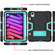 iPad mini 6 Contrast Color Robot Shockproof Silicone + PC Protective Tablet Case with Holder & Pen Slot - Black Mint Green