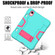 iPad mini 6 Contrast Color Robot Shockproof Silicone + PC Protective Tablet Case with Holder & Pen Slot - Mint Green Rose Red