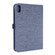iPad mini 6 Cloth Teature Horizontal Flip PU Leather Tablet Case with Holder & Card Slots - Blue