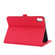 iPad mini 6 Cloth Teature Horizontal Flip PU Leather Tablet Case with Holder & Card Slots - Red