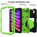 iPad mini 6 Two-Color Robot Shockproof Silicone + PC Protective Tablet Case with Holder & Pen Slot - Black + Yellow Green