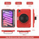iPad mini 6 360 Degree Rotation PC + TPU Protective Tablet Case with Holder & Hand-strap - Red