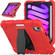 iPad mini 6 3-Layer Protection Screen Frame + PC + Silicone Shockproof Combination Tablet Case with Holder - Red+Black