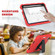 iPad mini 6 3-Layer Protection Screen Frame + PC + Silicone Shockproof Combination Tablet Case with Holder - Red+Black