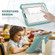 iPad mini 6 3-Layer Protection Screen Frame + PC + Silicone Shockproof Combination Tablet Case with Holder - Emerald Green