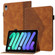 iPad mini 6 Rhombus Skin Feel Horizontal Flip Tablet Case with Card Slots & Holder & Sleep / Wake-up Function - Brown
