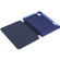 iPad mini 6 TPU Transparent Back Cover Horizontal Flip Leather Tablet Case with Three-folding Holder & Pen Slot - Navy Blue