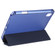 iPad mini 6 TPU Transparent Back Cover Horizontal Flip Leather Tablet Case with Three-folding Holder & Pen Slot - Navy Blue