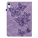 iPad mini 6 Embossed Butterfly Pattern Horizontal Flip Leather Tablet Case - Purple