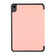 iPad mini 6 3-folding Skin Texture Horizontal Flip TPU + PU Tablet Leather Case with Holder - Pink