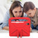 iPad mini 6 Handle Portable EVA Shockproof Tablet Case with Triangle Holder - Red