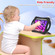 iPad mini 6 Cute Cat King Kids Shockproof Silicone Tablet Case with Holder & Shoulder Strap & Handle - Black Red iPad mini 6 Cute Cat King Kids Shockproof Silicone Tablet Case with Holder & Shoulder Strap & Handle - Black Red