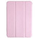 iPad mini 6 Silk Texture Three-fold Horizontal Flip Leather Tablet Case with Holder - Pink