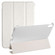 iPad mini 6 Silk Texture Three-fold Horizontal Flip Leather Tablet Case with Holder - White
