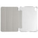 iPad mini 6 Silk Texture Three-fold Horizontal Flip Leather Tablet Case with Holder - White