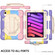 iPad mini 6 Contrast Color Robot Silicone + PC Tablet Case - Colorful Pink