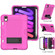 iPad mini 6 Contrast Color Robot Silicone + PC Tablet Case - Rose Red Black