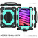 iPad mini 6 Contrast Color Robot Silicone + PC Tablet Case - Black+Mint