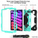iPad mini 6 Contrast Color Robot Silicone + PC Tablet Case - Black+Mint