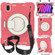 iPad mini 2021 Silicone + PC Full Body Protection Tablet Case With Holder & Strap - Red