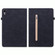 iPad mini 6 Skin Feel Solid Color Zipper Smart Leather Tablet Case - Black
