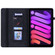 iPad mini 6 Skin Feel Solid Color Zipper Smart Leather Tablet Case - Black